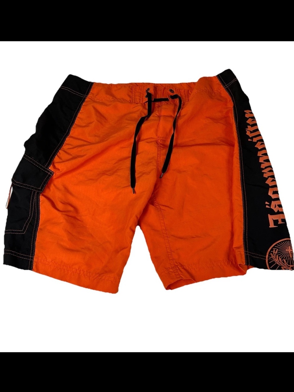 Jagermeister Men’s Size XL Swimming Shorts Trunks  Orange Black #1064